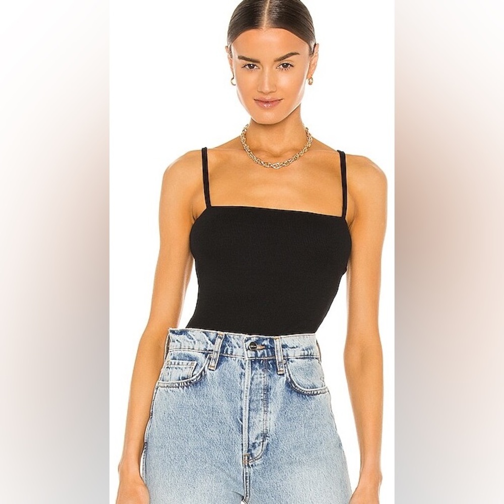 LNA Thermal Straight Tank Black Size Medium NWOT